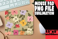 Watercolor Spring Boho Mouse Pad Bouquet Design PNG Product Image 1