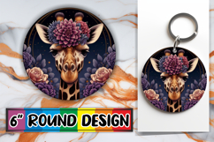 Radiant Circle Ornaments PNG, Giraffe Product Image 1
