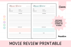 Movie Review Printable 4 | Movie Journal Template Product Image 1