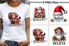 Festive Santa Claus PNG for Christmas Shirt &amp; Sublimation Product Image 1