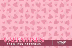 St Valentine's Day Hearts Cupid Love Seamless Pattern PNG Product Image 1