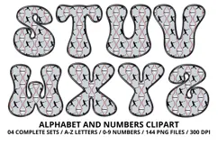 Baseball Sport Alphabet png clipart, baseball letters doodle Product Image 4