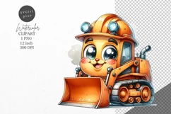Bulldozer clipart, Nursery clipart, Kids clipart Product Image 1