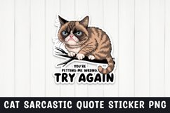 Sarcastic cat quote sticker design png Product Image 1