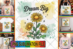 Vibrant TOTE BAG Gift PNG, Flowers Quote Product Image 1