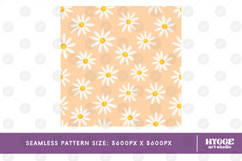Retro Flowers Seamless Pattern Floral Png Sublimation Daisy Product Image 2