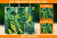 Grass Tumbler Wrap Designs, Sublimation Wrap Product Image 1