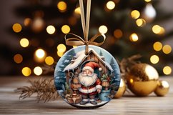 Blank Circle Christmas Ornament Mockup | Sublimation Mockup Product Image 2
