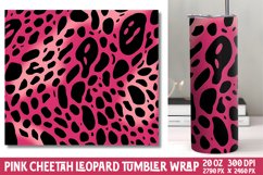 Pink Cheetah Leopard Tumbler Wraps Product Image 1