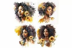 Black Girl With Sunflower | 4 Black Magic Girl Sublimation Product Image 2