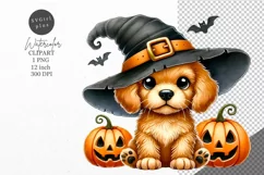 Halloween clipart, Dog clipart, Autumn clipart Product Image 1