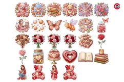 Cozy Valentine Romantic Valentine Clipart Product Image 14