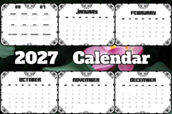 2027 horizontal Calendar with frame 2 Product Image 2