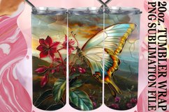 Colorful Glitter Butterfly Wrap for 20oz Tumblers Product Image 1