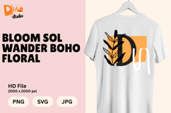 Bloom Sol Wander Boho Floral Monogram Product Image 1