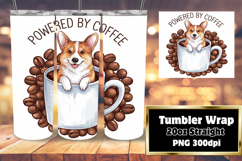 CUSTOMIZED 20oz Tumbler Wrap Design , Coffee Dog Product Image 1