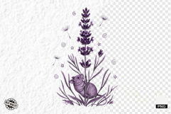Summer Lavender Meadow Clipart Product Image 1