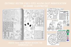 Easter village coloring games. Spring colouring activities Product Image 14