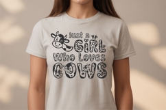 Simple Cow Font | Cute Cow Font with Farm Animals Product Image 4