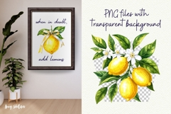 Mediterranean Lemon Watercolor Clipart Product Image 4