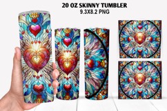 Valentine Skinny Tumbler 20oz Wrap Design, Valentine Tumbler Product Image 1