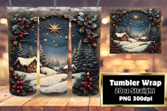 20oz Tumbler Graphic for Sublimation , Christmas Product Image 1