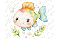 Under the Sea Nursery Clipart, Ocean Animals PNG Product Image 2