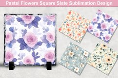 Pastel Flowers Square Sublimation Slate Designs Product Image 1