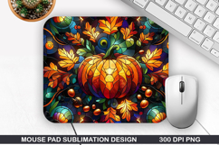 Pumpkin Mouse Pad Sublimation, Halloween Mouse Pad PNG Product Image 1