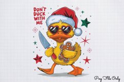 Funny Christmas Duck Sublimation Clipart PNG Product Image 1