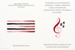 Watercolor Music Notes Clipart Product Image 2