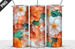 Flowers Tumbler Wrap | Sublimation Design | Tumble PNG Product Image 1