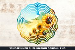 Sunflower Wind Spinner Sublimation Design Product Image 1