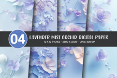 Lavender Mist Orchid Digital Paper Product Image 1
