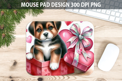 Watercolor Dog Mouse Pad Sublimation - Valentines Png Product Image 1