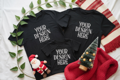 Christmas Family Matching Group T-Shirt Mockups | Holiday Fl Product Image 1