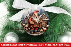 Christmas Round Ornament PNG | Santa | Sublimation | PNG Product Image 1