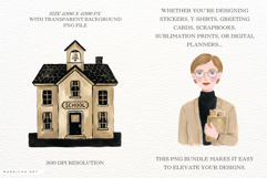 Vintage School Ephemera Clipart Product Image 2