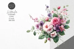 Flowers clipart, Summer clipart, Flowers sublimation Product Image 1