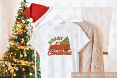 Merry Christmas Sublimation | Retro Christmas Truck PNG Product Image 3