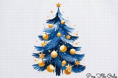Winter Christmas Tree Sublimation PNG Product Image 1