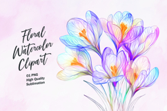 Watercolor floral clipart sublimation Product Image 1