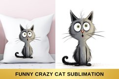 Sarcastic Funny Grumpy Cat, Grey Cat sublimation Product Image 1