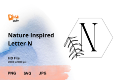 Nature Inspired Letter - Monogram Botanical Alphabet Product Image 1