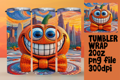 EYE-CATCHING 20oz Sublimation Tumbler , Cute Pumpkin Product Image 1