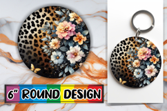 Bright Sublimation Round Ornaments, Leopard Prints Product Image 1