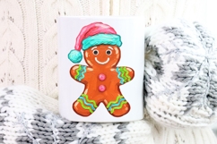 Brushstroke Gingerbread Man Sublimation Png. Product Image 7