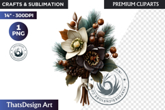 Alpine Winter Sports Fashion and Cabin Clipart PNG Product Image 1