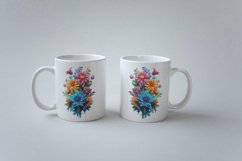 3d Flower Sublimation Mug, 3d mug wrap, 30 PNG Designs Product Image 14