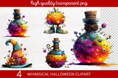 Whimsical Halloween Clipart ,Hand-Drawn Fall Holiday Product Image 1